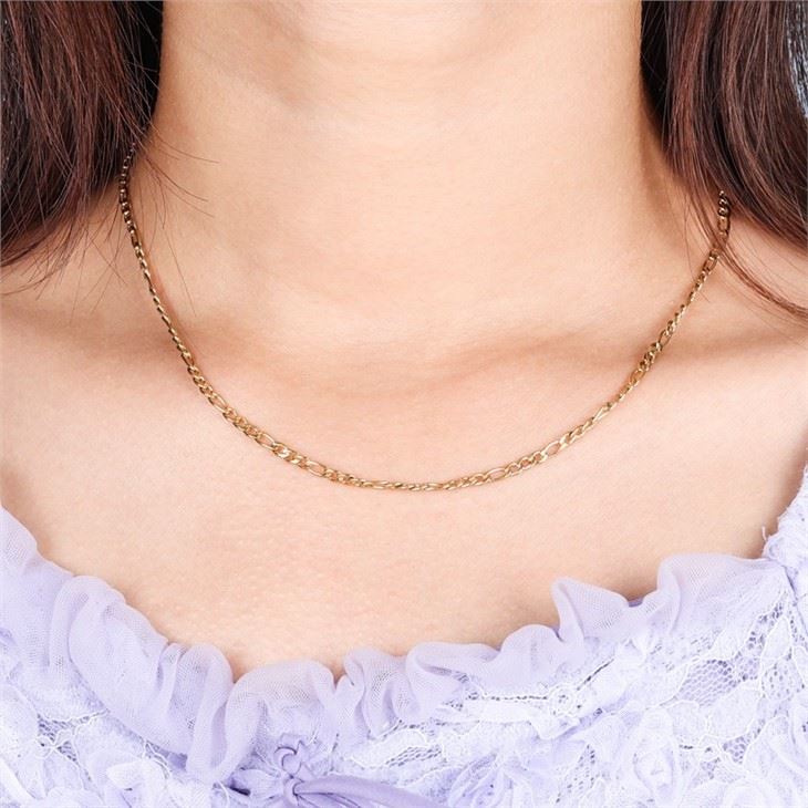 gold plated figaro chain