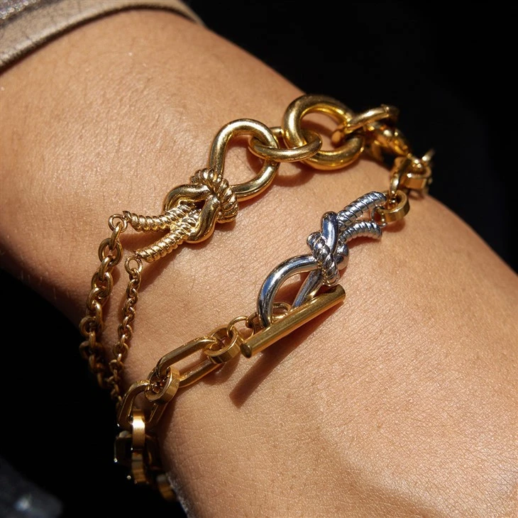 Paperclip Chain Knot Bracelet suppliers