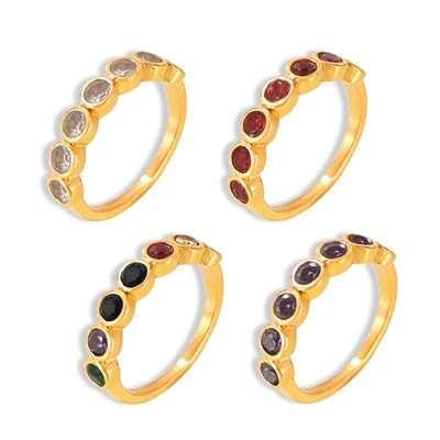 Bezel Set CZ Prsten