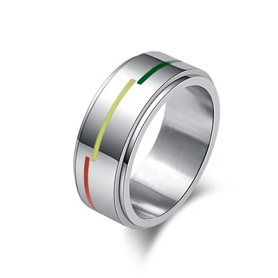 Rainbow Stripe prsten od nehrđajućeg čelika