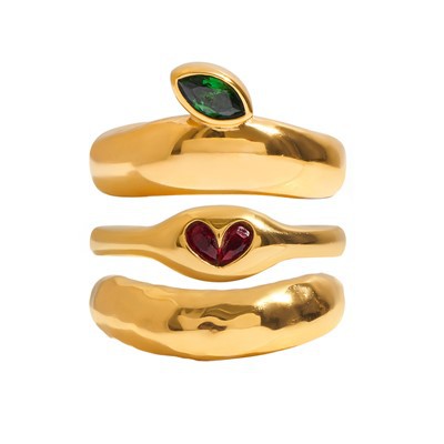 Komplet prstena sa cirkonskom kupolom