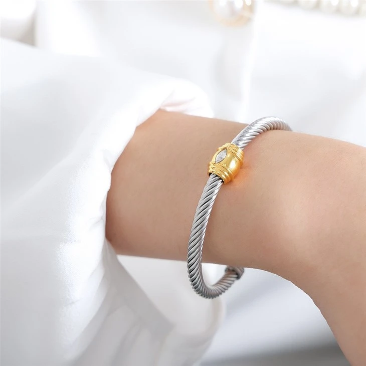 Stainless Steel Open Bangle