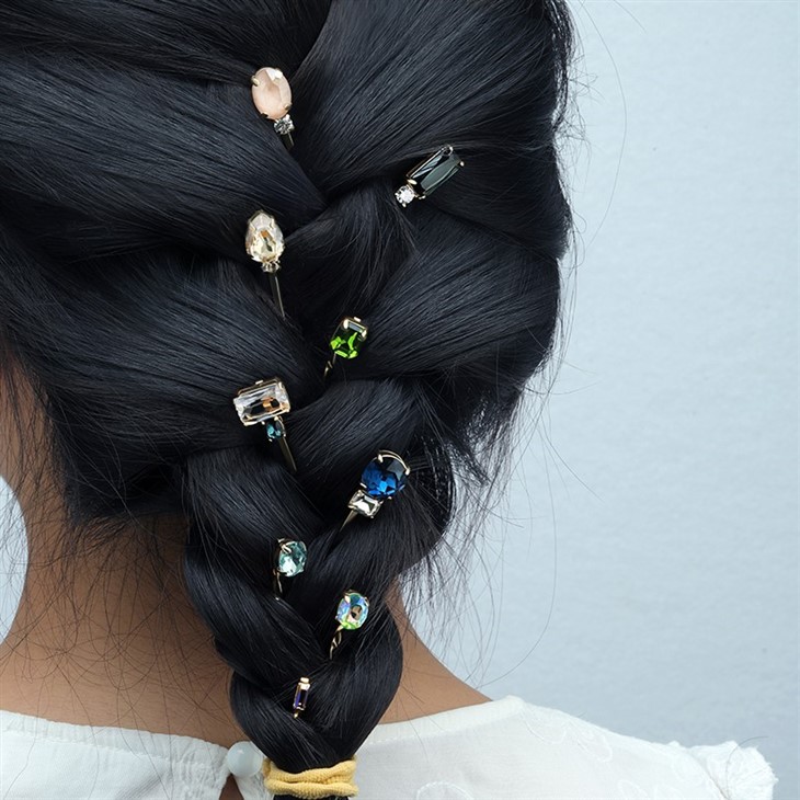 Stone Copper Bobby Pins