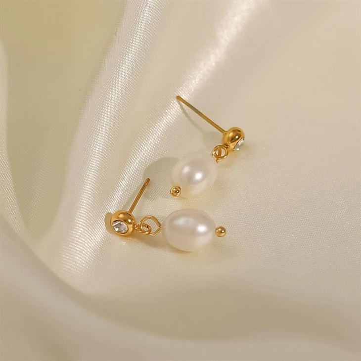 Stud Link Elegant Pearl Drops price