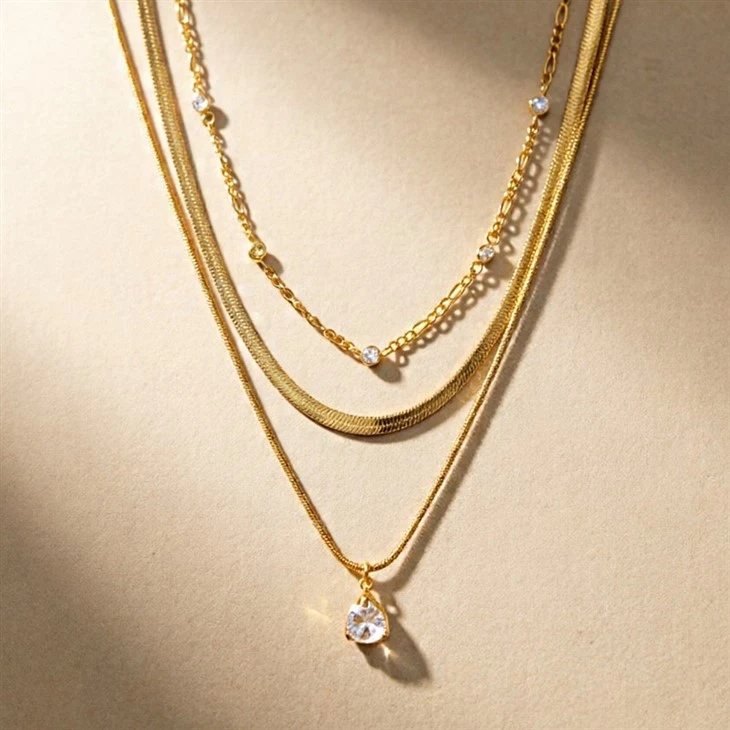 Teardrop Layer Necklace price