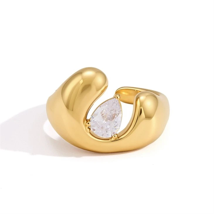 Thick Teardrop Cuff Ring suppliers